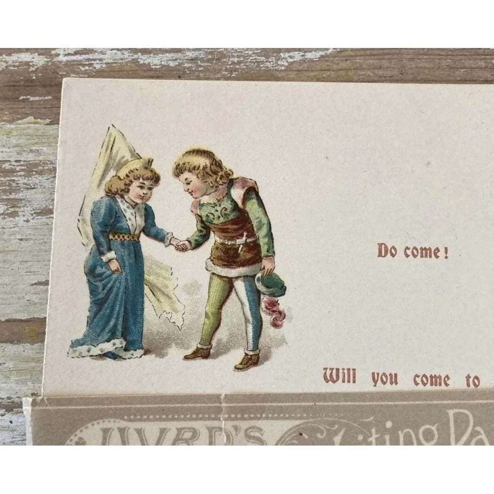 Antique Hurds Dainty Writing Paper For Little Folks stationery party invitations